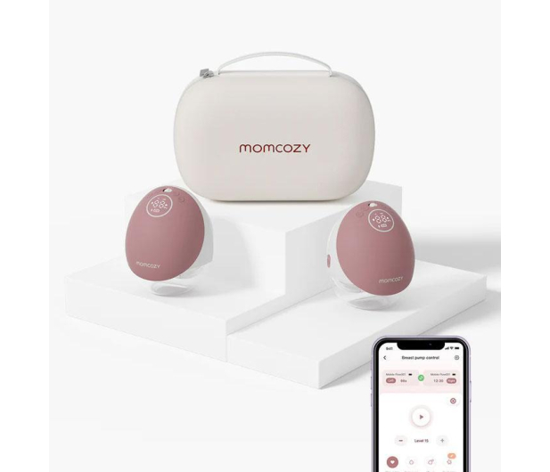 MOMCOZY Laktator podwójny bez użycia rąk  M9 Podwójny (Czerwony) - 1361055 - zdjęcie 4